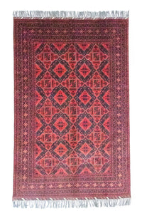 Tappeto afgano - Kunduz - 298 x 199 cm - rosso