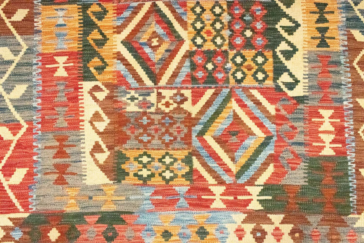 Kelim Teppich - Splash 203 x 154 cm - mehrfarbig