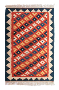 Tapis Kelim - Oriental - 98 x 65 cm - orange