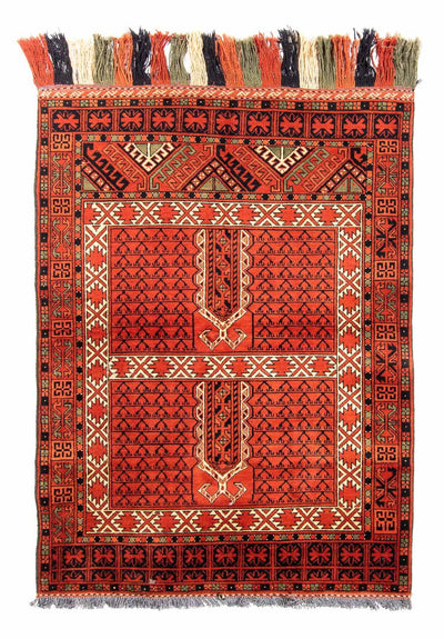 Tapis afghan 118x174cm - Tapis oriental - rouille