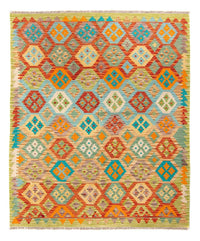 Tapis Kelim - Splash - 205 x 155 cm - vert