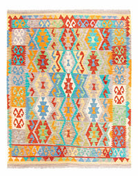 Tapis Kelim - Splash - 203 x 152 cm - multicolore