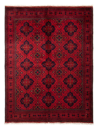 Tapis afghan - Kunduz - 200 x 156 cm - rouge foncé