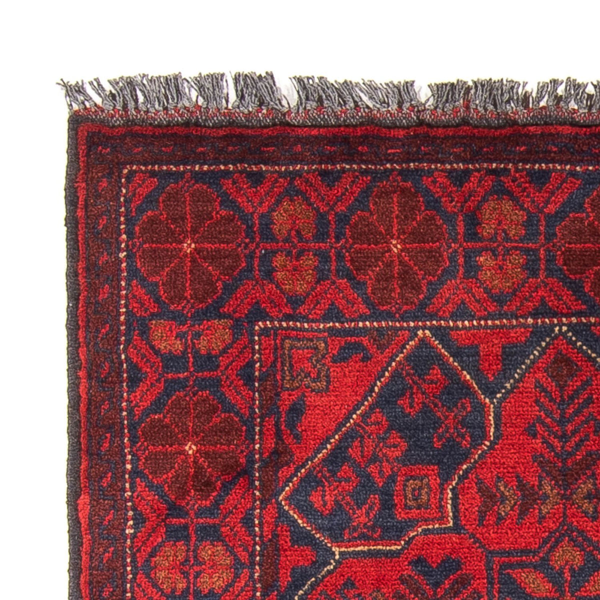 Afghan Teppich - Kunduz 125 x 78 cm - dunkelrot