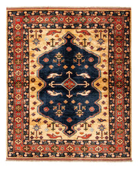 Tapis afghan - 200 x 152 cm - bleu foncé