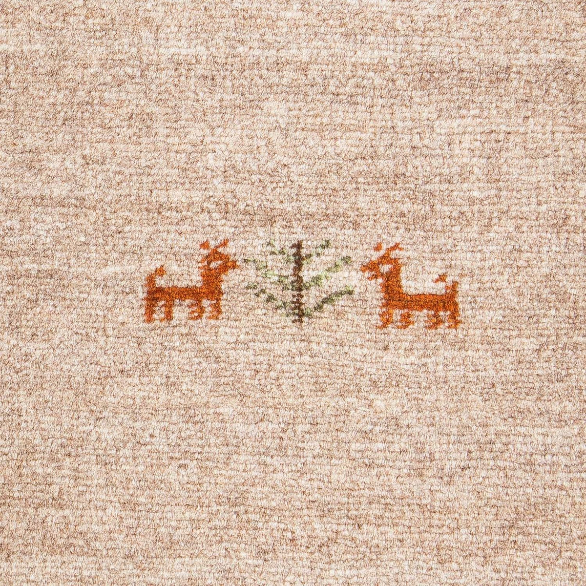 Gabbeh Teppich - Loribaft Perser 60 x 40 cm - hellchoco