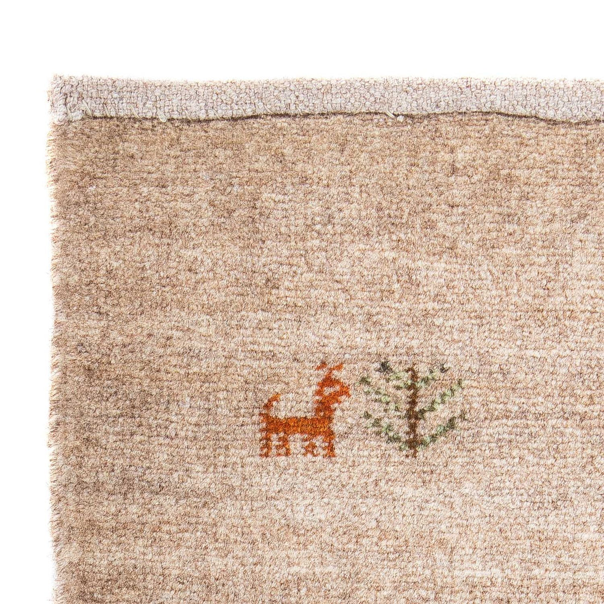 Gabbeh Teppich - Loribaft Perser 60 x 40 cm - hellchoco