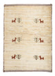 Gabbeh Teppich - Loribaft Perser 40 x 60 cm - beige