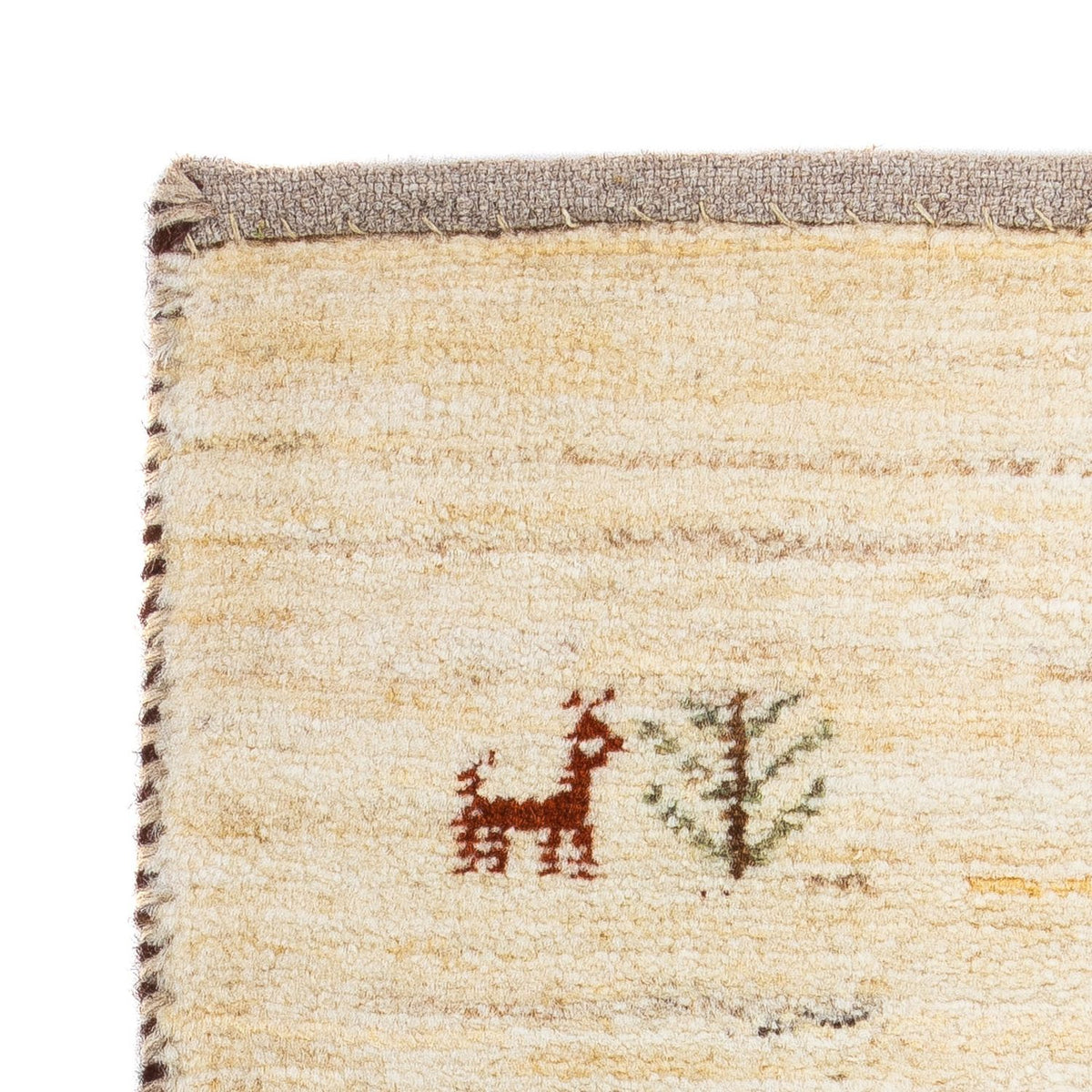 Gabbeh Teppich - Loribaft Perser 40 x 60 cm - beige