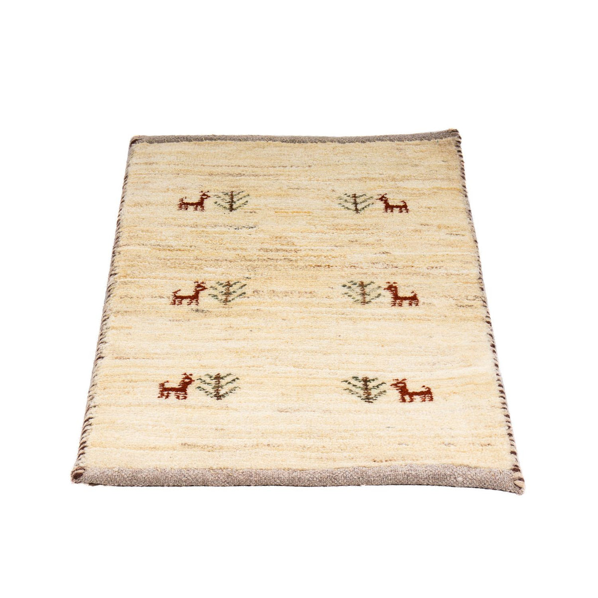 Gabbeh Teppich - Loribaft Perser 60 x 40 cm - beige