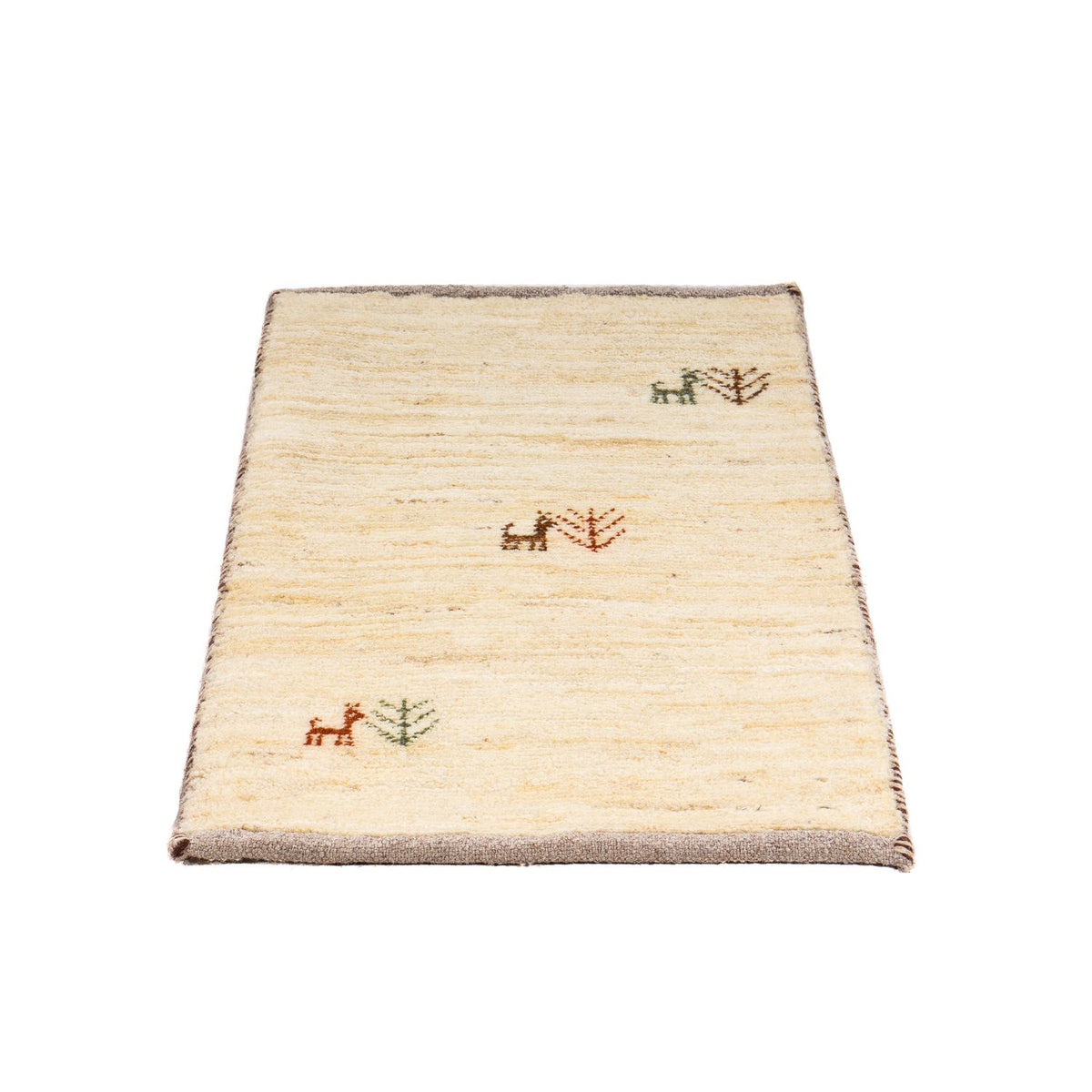 Gabbeh Teppich - Loribaft Perser 60 x 40 cm - beige