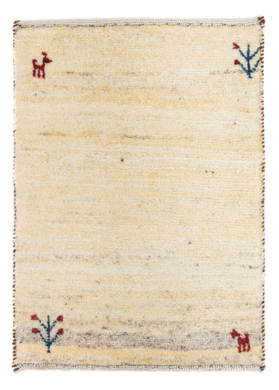 Gabbeh Teppich - Loribaft Perser 60 x 40 cm - beige