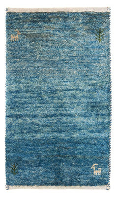Tapis Gabbeh - Loribaft Persan - 60 x 40 cm - bleu clair