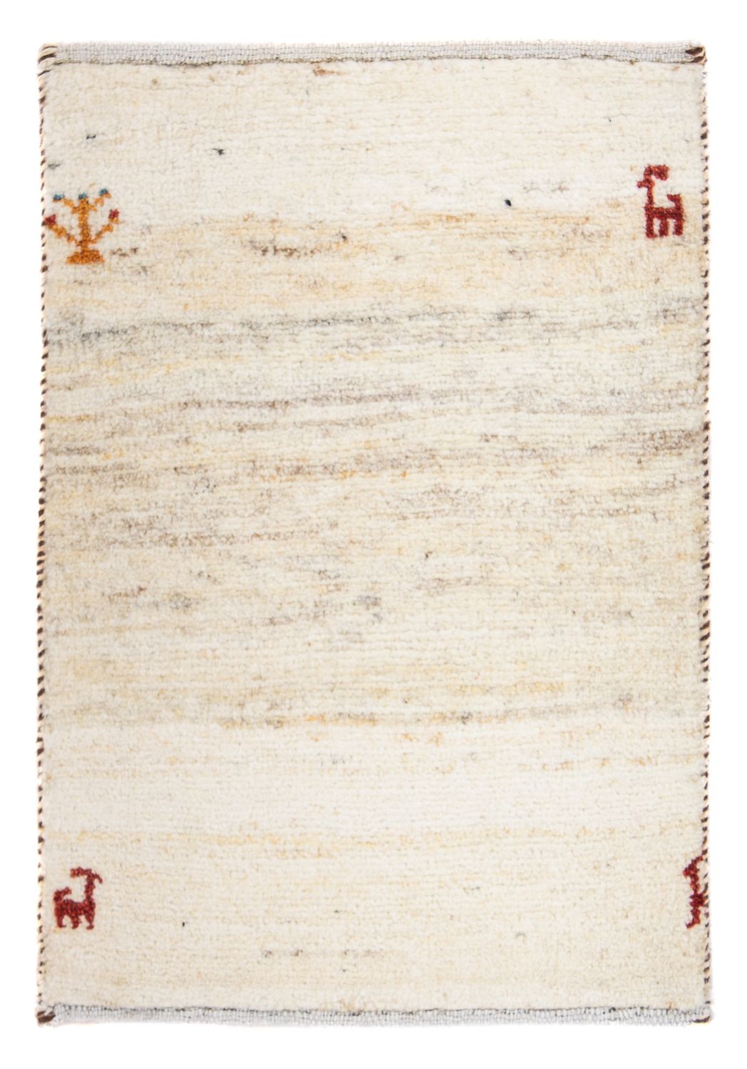 Gabbeh Teppich - Loribaft Perser 60 x 40 cm - beige