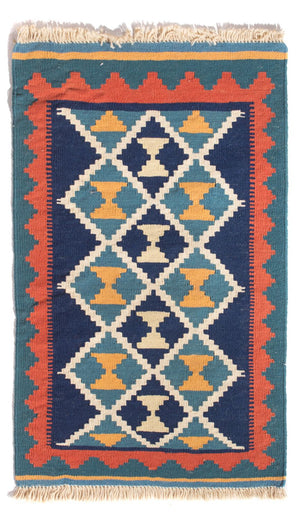 Kelim Teppich - Oriental - 87 x 57 cm - mehrfarbig