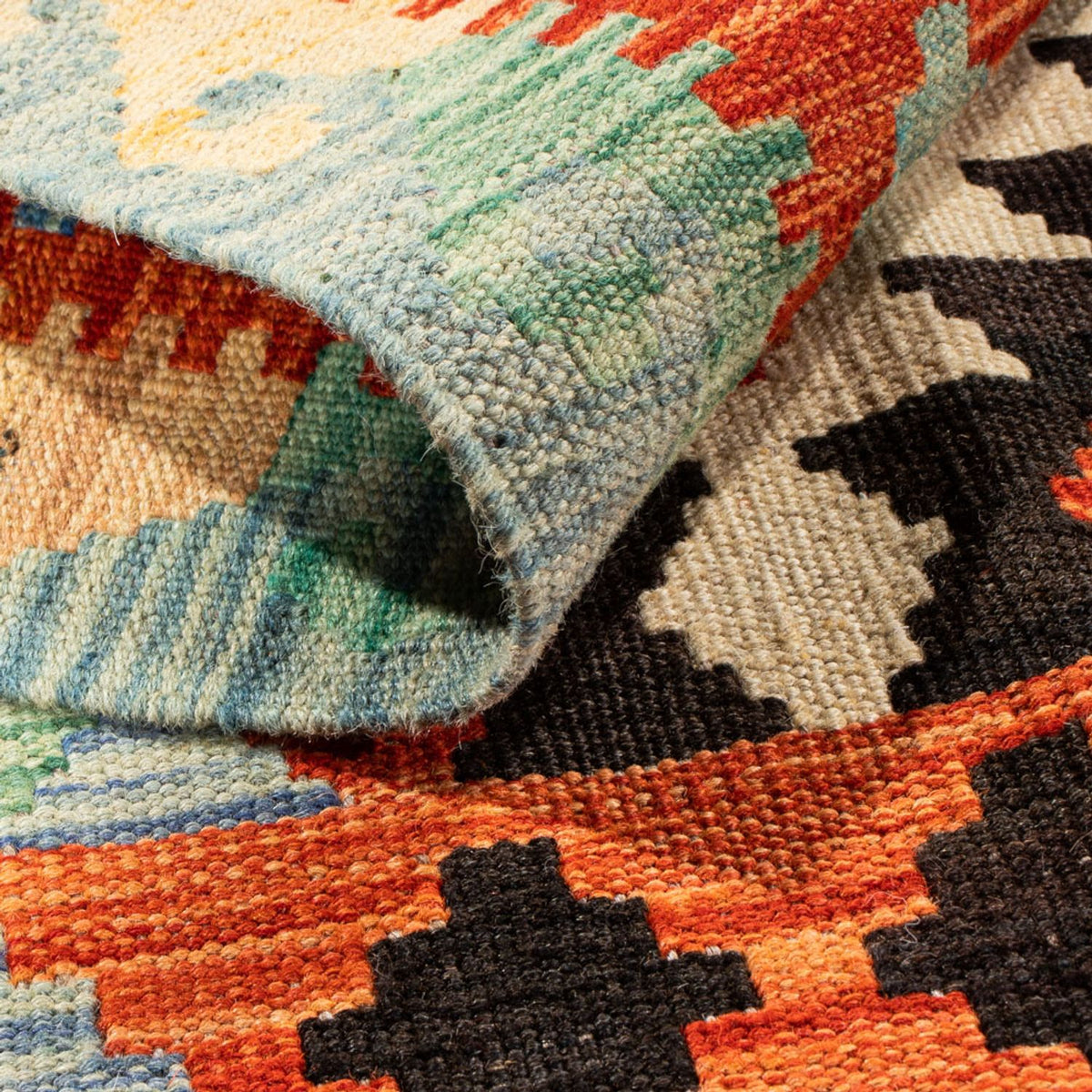 Kelim Teppich - Splash - 89 x 63 cm - mehrfarbig