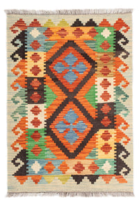 Tapis Kelim - Splash - 89 x 63 cm - multicolore