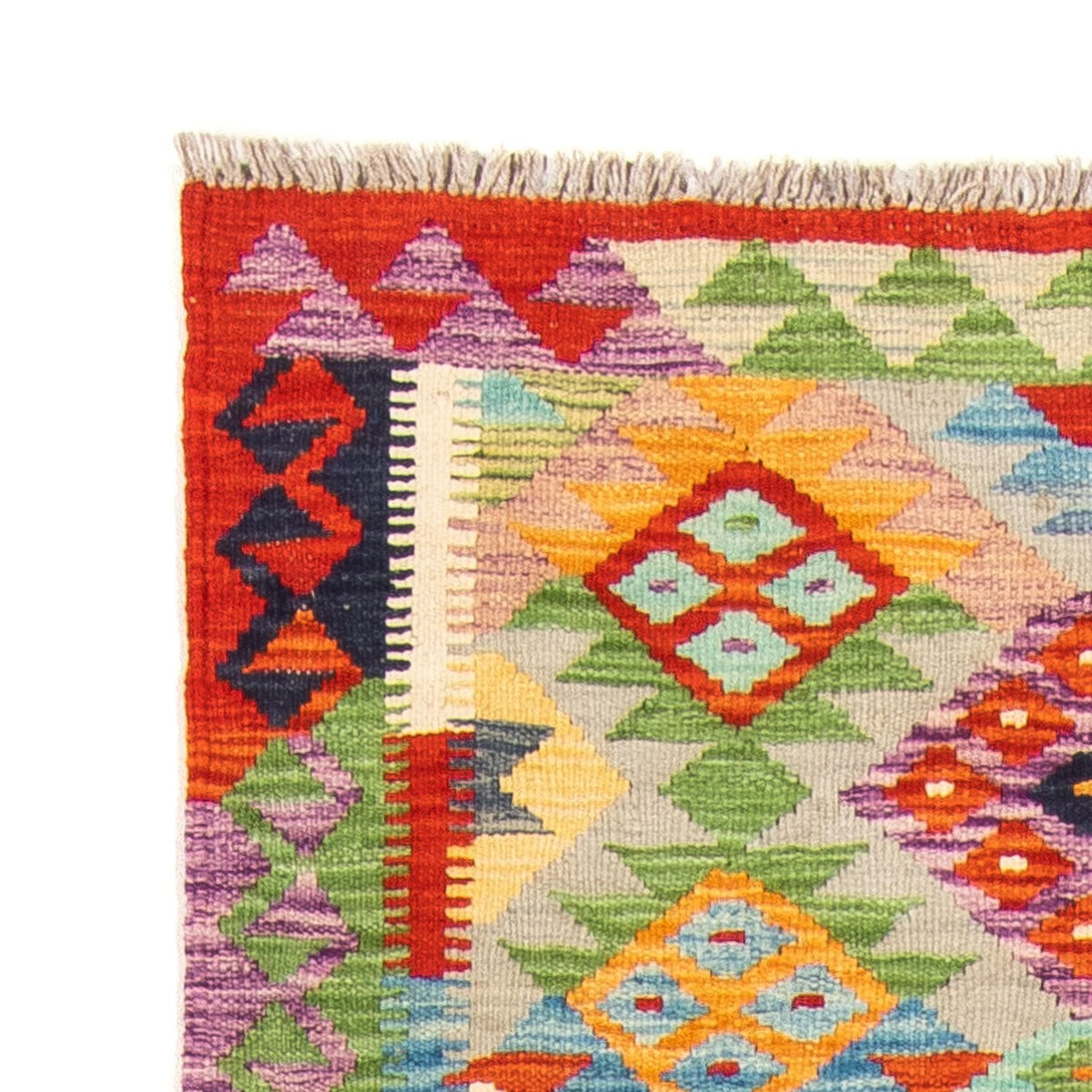 Läufer Kelim - Splash - 195 x 75 cm - mehrfarbig