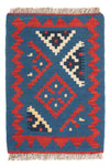 Kelim Fars Teppich 40x60cm - blau - Rechteckig / Blau / 40 x 60 cm Rechteckig