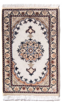 Tapis persan - Nain - 60 x 40 cm - crème