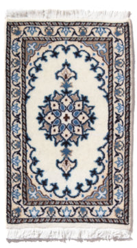 Tapis persan - Nain - 60 x 40 cm - crème