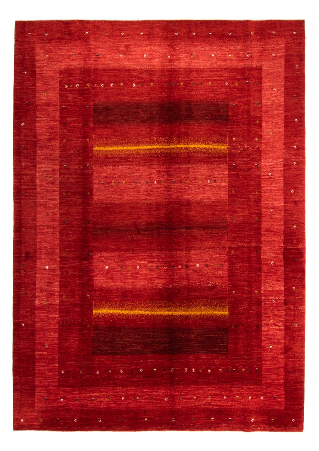 Gabbeh Teppich - Loribaft Perser - 347 x 257 cm - rot