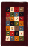 Tapis Gabbeh persan Tapis 61x88cm - Perserteppich Wollteppich - Rectangle / Multicolore / 61 x 88 cm Rectangle