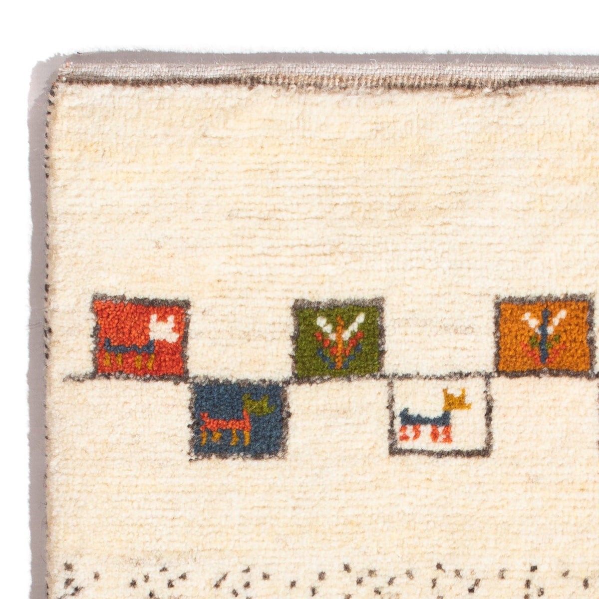 Gabbeh Persisch Teppich 63x92cm - Perserteppich Wollteppich
