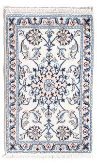 Tapis persan - Nain - 90 x 60 cm - crème