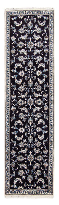 Tapis de couloir Tapis persan - Nain - 291 x 78 cm - bleu foncé