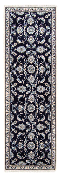 Tapis persan - Nain - 134 x 71 cm - bleu foncé