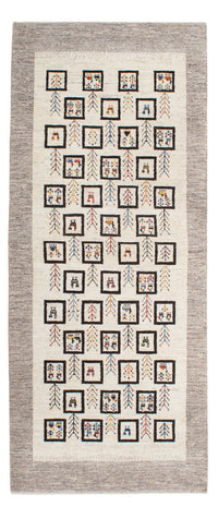Tapis de couloir Tapis Gabbeh - Loribaft Persan - 199 x 87 cm - naturel