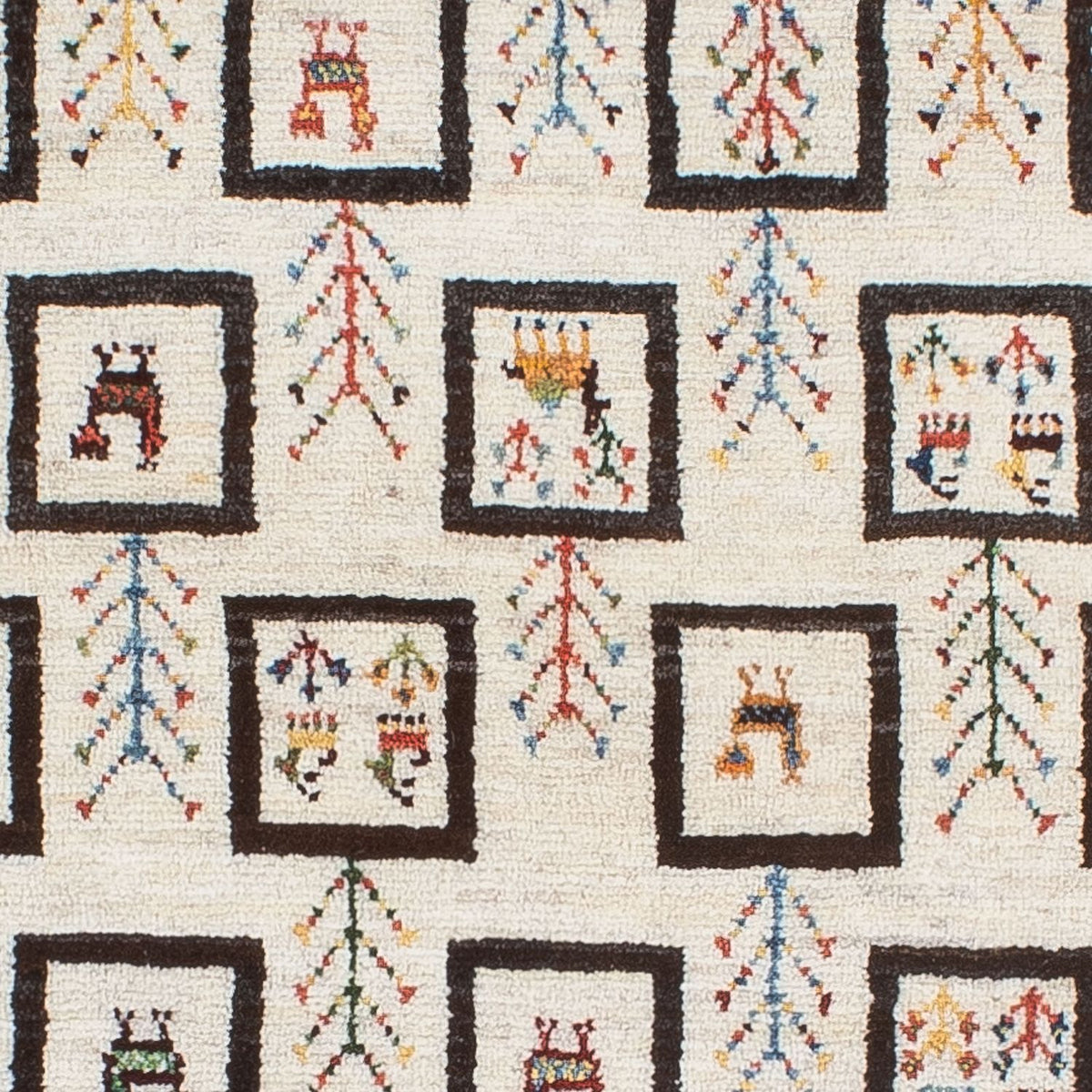 Läufer Gabbeh - Loribaft Perser - 199 x 87 cm - natur