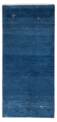 Tapis Gabbeh - Persan - 142 x 69 cm - bleu foncé