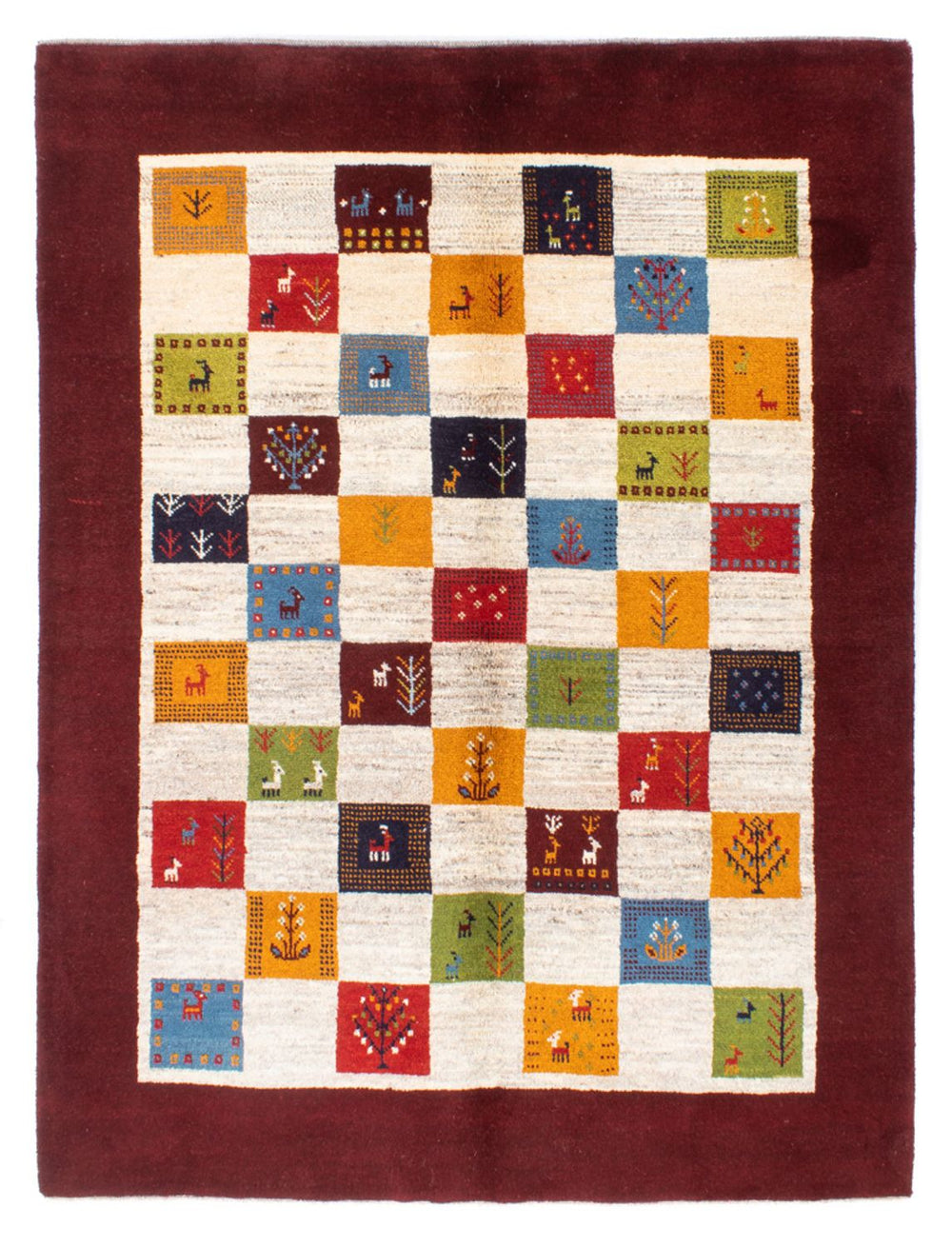 Gabbeh Teppich - Perser - 197 x 155 cm - mehrfarbig