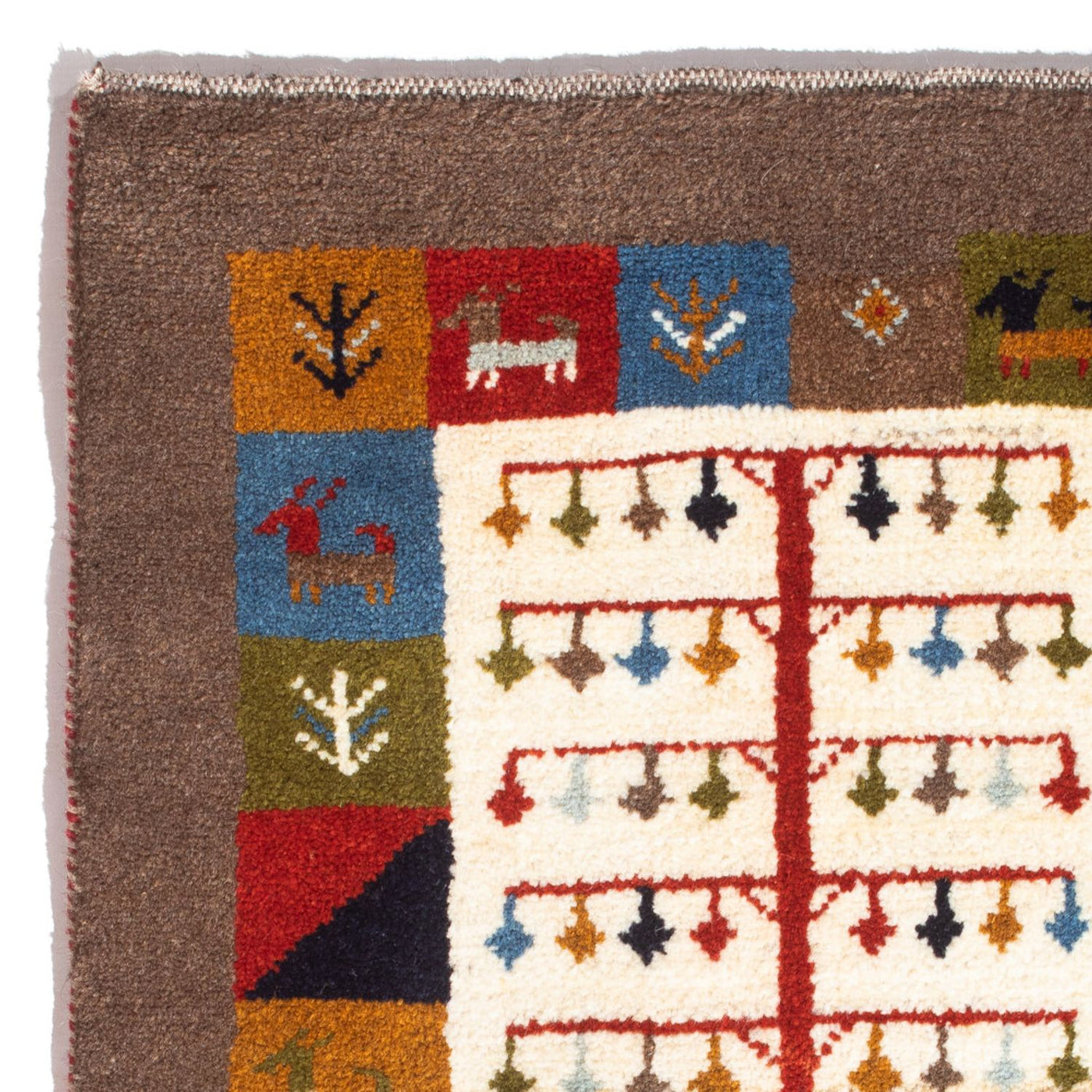 Gabbeh Persisch Teppich 88x61cm - Perserteppich Wollteppich
