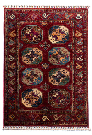 Ziegler Teppich - Ariana - 142 x 100 cm - dunkelrot
