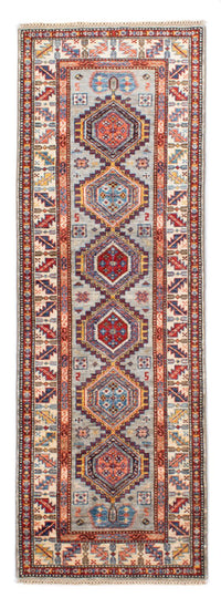 Tappeto corsia Tappeto Ziegler - Kazak - 228 x 74 cm - blu chiaro