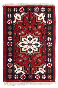 Tapis oriental - 90 x 60 cm - rouge