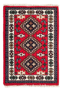 Tapis oriental - 90 x 60 cm - rouge