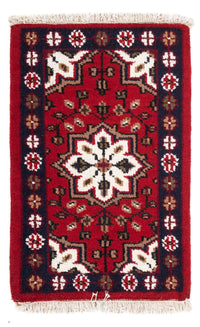 Tapis oriental - 90 x 60 cm - rouge