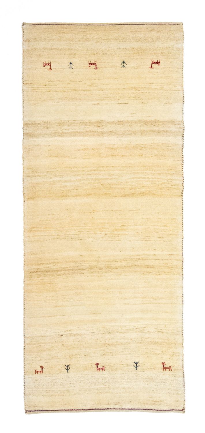 Gabbeh Teppich - Perser 215 x 75 cm - beige