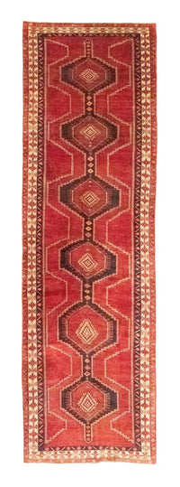 Tapis de couloir Tapis persan - Nomadic - 393 x 104 cm - rouge