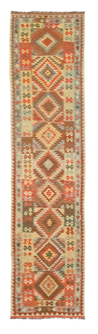 Tapis de couloir Tapis Kelim - Oriental - 395 x 84 cm - marron
