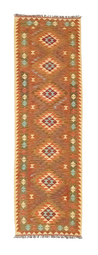 Tapis de couloir Tapis Kelim - Oriental - 300 x 80 cm - marron