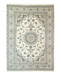 Tapis persan - Nain - 280 x 198 cm - blanc naturel