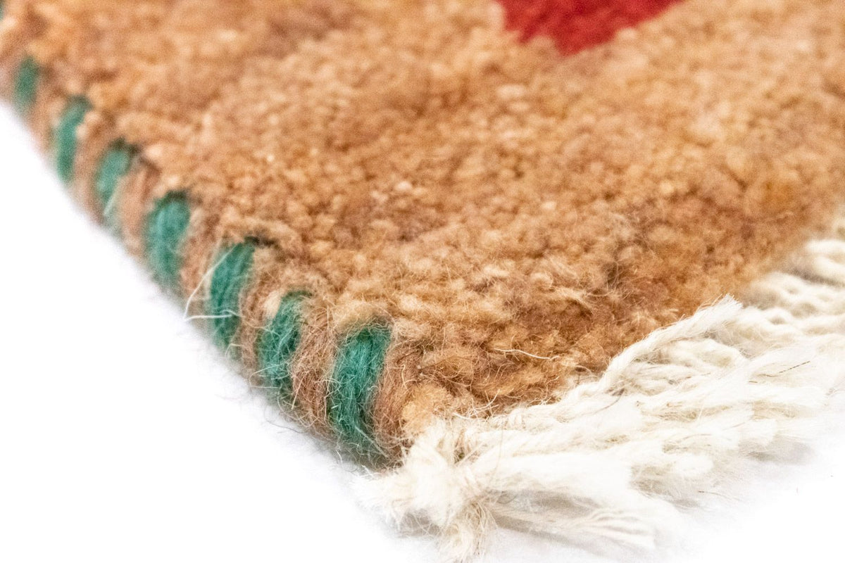 Gabbeh Teppich - Perser 60 x 40 cm - grün