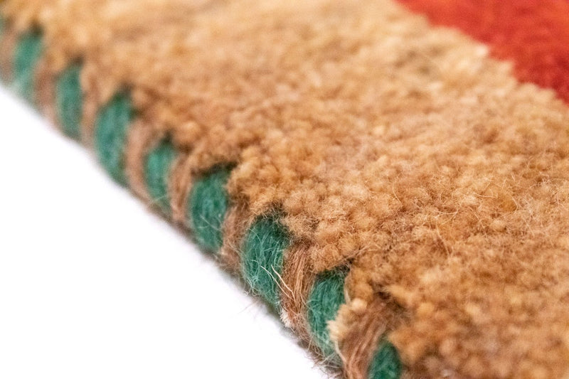 Gabbeh Teppich - Perser 60 x 40 cm - grün