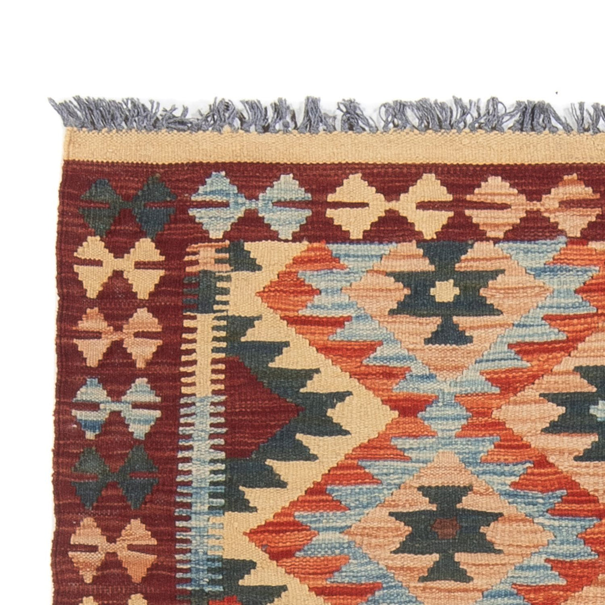 Läufer Kelim - Splash - 198 x 104 cm - mehrfarbig