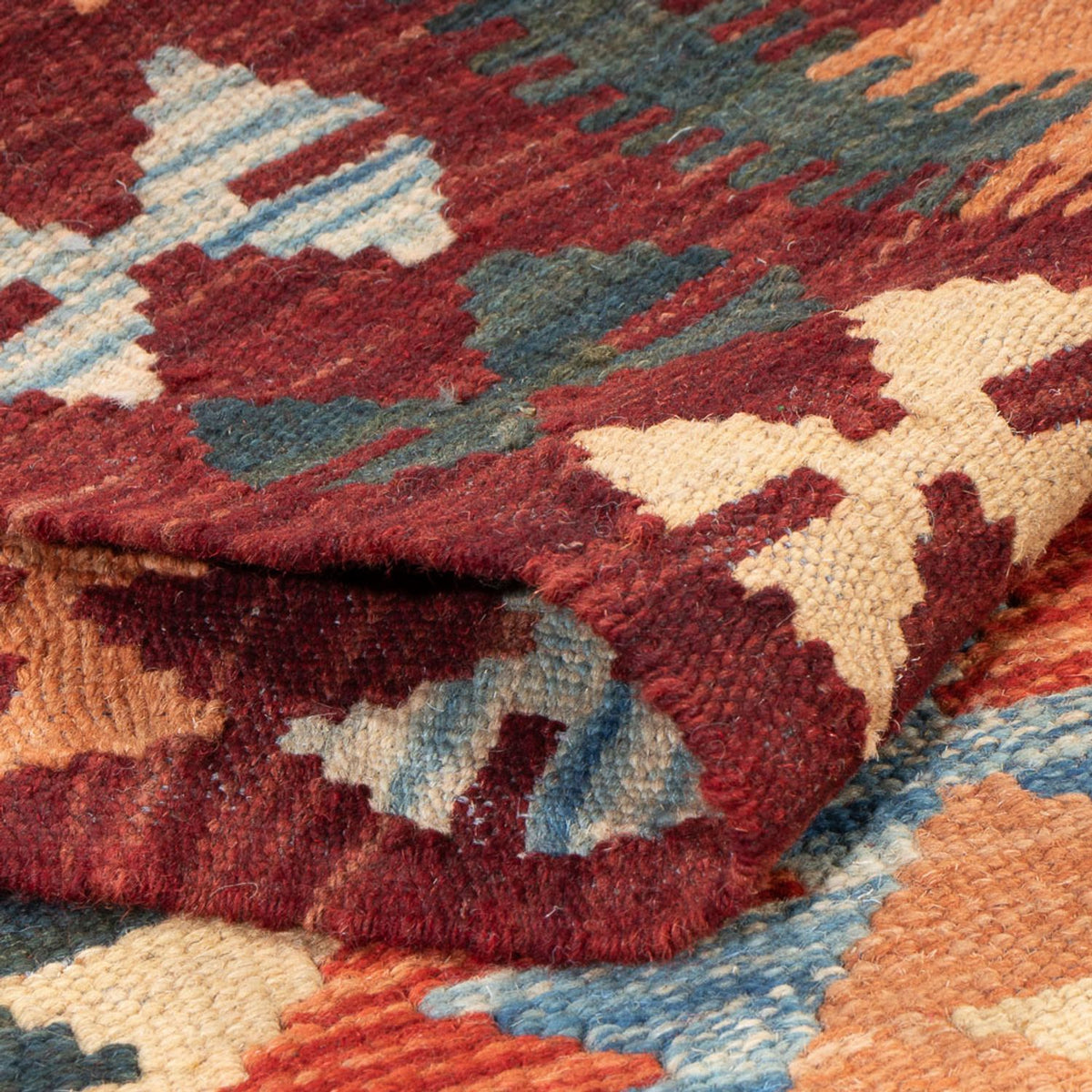 Läufer Kelim - Splash - 198 x 104 cm - mehrfarbig